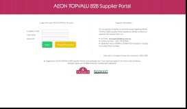 
							         Welcome to AEON TOPVALU B2B Supplier Portal [Ver 1.3]								  
							    