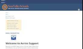 
							         Welcome to Aeries Support - Simi Valley Unified School District								  
							    
