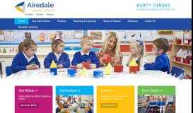
							         Welcome to Airedale Infants School								  
							    