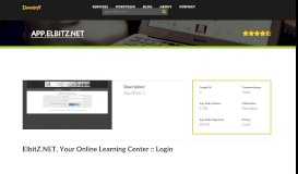 
							         Welcome to App.elbitz.net - ElbitZ.NET, Your Online Learning ...								  
							    