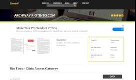 
							         Welcome to Archway.riotinto.com - Rio Tinto - Citrix Access Gateway								  
							    