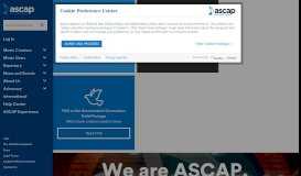 
							         Welcome to ASCAP - the world leader in performance ...								  
							    