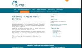 
							         Welcome to Aspire Health Partners								  
							    