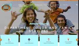 
							         Welcome to Athens County Job and Family Services								  
							    