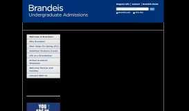 
							         Welcome to Brandeis! | Undergraduate Admissions | Brandeis University								  
							    