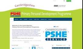 
							         Welcome to Cambridgeshire PSHE Service								  
							    