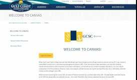 
							         Welcome to Canvas - Gulf Coast State College								  
							    