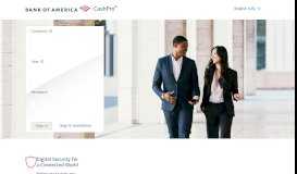 
							         Welcome to CashPro Online - Bank of America								  
							    