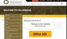 
							         Welcome to CDU Webmail | Charles R. Drew University of ...								  
							    