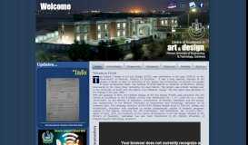 
							         Welcome to Centre of Excellence in art & design, MUET, Jamshoro								  
							    