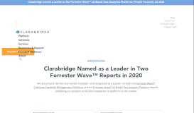 
							         Welcome to Clarabridge								  
							    