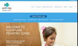 
							         Welcome to Clear Lake Pediatric Clinic | Clear Lake, TX Pediatricians								  
							    