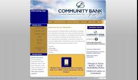 
							         Welcome to Community Bank Online								  
							    