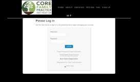 
							         Welcome to Core Family Practice's Patient Portal								  
							    