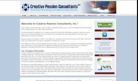 
							         Welcome to Creative Pension Consultants, Inc.								  
							    