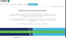 
							         Welcome to CSC ServiceWorks								  
							    