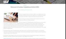
							         Welcome to Customer Installations Online (CiO)! | Cilio CiO								  
							    