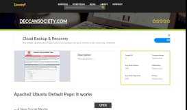 
							         Welcome to Deccansociety.com - Welcome to Deccan ...								  
							    