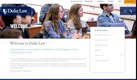 
							         Welcome to Duke Law | Duke University School of Law								  
							    