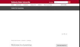 
							         Welcome to eLearning - Valdosta State University								  
							    