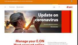 
							         Welcome to E.ON Heat - Manage your account online - E.ON								  
							    