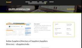 
							         Welcome to Esuppliersindia.com - Indian Suppliers,Directory ...								  
							    