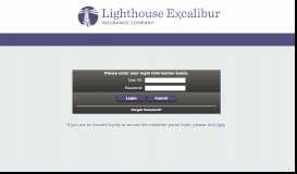 
							         Welcome to Excalibur National Insurance Company - Please enter ...								  
							    