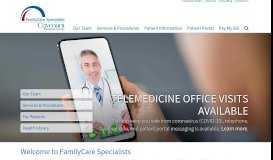 
							         Welcome to FamilyCare Specialists | FamilyCare Specialists								  
							    