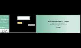 
							         Welcome to Finance Online - Finance Online - Login								  
							    