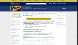 
							         Welcome to Financial Administration on e-Campus								  
							    
