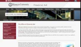 
							         Welcome to Financial Aid | Financial Aid - Western University of Health ...								  
							    