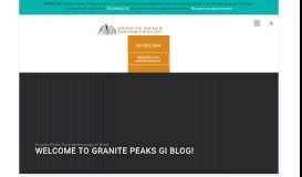 
							         Welcome to Granite Peaks Gastroenterology Blog!								  
							    