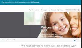 
							         Welcome to HAP | Michigan Health Insurance | HAP								  
							    
