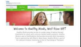 
							         Welcome to Healthy Minds, West Essex IAPT | IAPTs								  
							    