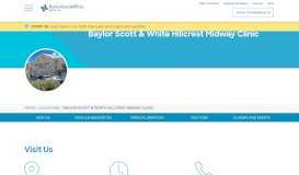
							         Welcome to Hillcrest Midway Clinic - Baylor Scott & White Health								  
							    