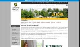 
							         Welcome to Housing Services | Housing Services, University of Regina								  
							    
