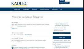 
							         Welcome to Human Resources | Kadlec								  
							    