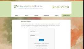 
							         Welcome to Integrative Family Medicine's Patient Portal								  
							    