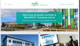 
							         Welcome to Invest Ashfield & Mansfield's business portal								  
							    