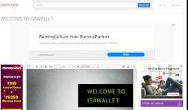 
							         WELCOME TO ISAWALLET - PDF - DocPlayer.net								  
							    