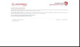 
							         Welcome to Leonardo AW Customer Portal								  
							    