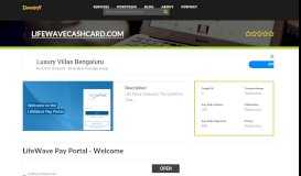 
							         Welcome to Lifewavecashcard.com - LifeWave Pay Portal - Welcome								  
							    