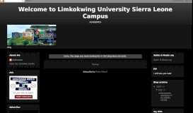 
							         Welcome to Limkokwing University Sierra Leone Campus ...								  
							    