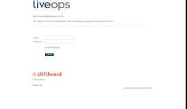 
							         Welcome to Liveops Agent Services LLC Shiftboard Login Page								  
							    