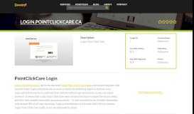 
							         Welcome to Login.pointclickcare.ca - PointClickCare Login								  
							    