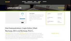 
							         Welcome to Login.starec.in - Star Communications | Login ...								  
							    