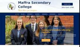 
							         Welcome to Maffra Secondary College								  
							    