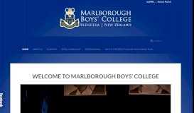 
							         Welcome to Marlborough Boys' College - Football								  
							    
