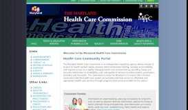 
							         Welcome to MHCC - Maryland Health Care Commission								  
							    