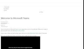 
							         Welcome to Microsoft Teams | Microsoft Docs								  
							    
